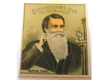 AWESOME Antique Trade Card For Mn Who Color Their Beard