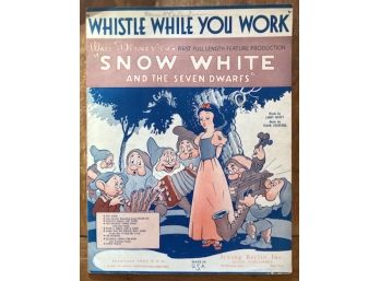 1937 DISNEY 'SNOW WHITE' Sheet Music