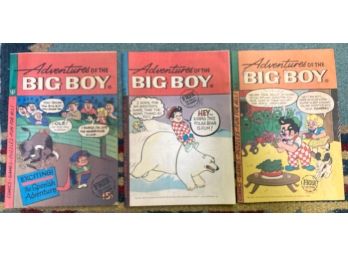 THREE Vintage 'The Adventures Of ABIG BOY' Comics, 1967, 1968 & 1972