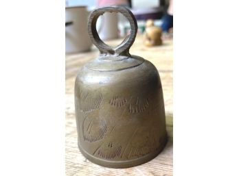 Antique BRASS BELL, Oriental Design