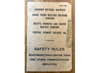 1944 RAILROAD SAFETY RULES BOOK