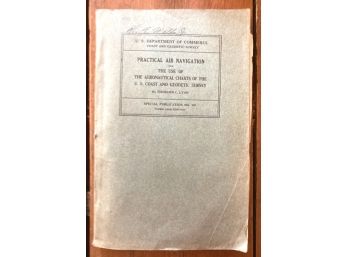 1939 Book 'PRACTICAL AIR NAVIGATION', Complete With Fold Out Maps