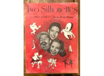 DISNEY 'TWO SILHOUETTES' SHEET MUSIC, 1945