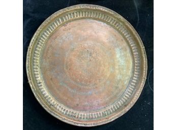 Antique COPPER Plaque, 14' Round, Detailed