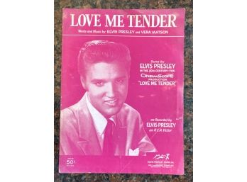 Copyright 1956 'LOVE ME TENDER', Elvis Presley Music Co., Sheet Music