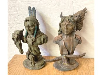 TWO American Indian Figurines, VERY DETAILED