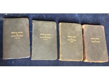 FOUR Books: 'WHO'S WHO IN STATE POLITICS', 1913, 1914, 1917 & 19??(Massachusetts)