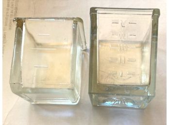 TWO Vintage Glass Measures