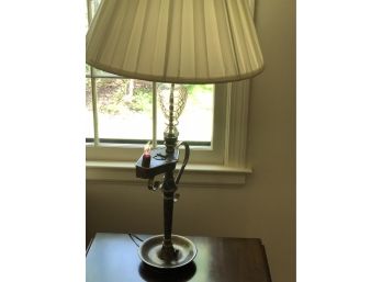 Pair Brass Lamps With Candle Lights