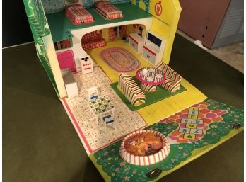 Vintage 1960's Child's Play Dollhouse, Classic Cape