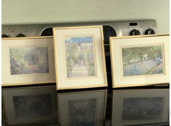 Group Of Three Prints With Gold Frames