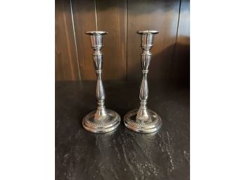 Pair Of Silver Candlesticks, 319