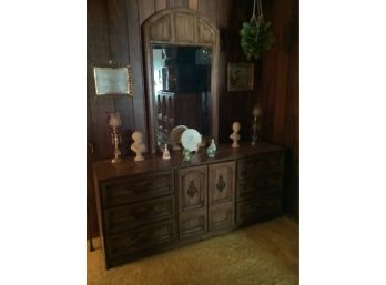 Wide Dresser Console Table, Coordinating Items, Oak Mission Style Vintage, 219