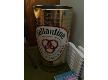 Pair Of Ballantine Premium Lager Trash Bins, 9