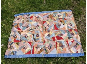 Antique Hand Stitched Crazy Quilt