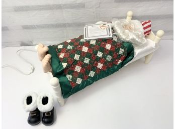 Animated Sleeping Santa Snoring, Whistling, And Chest Movements