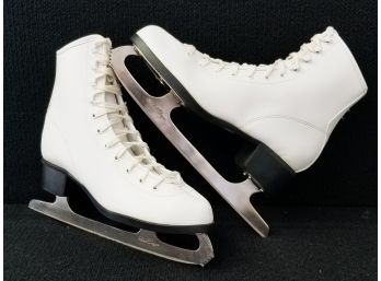 Women's Black Dragon CCM Pirouette White Figure Ice Skates - Size 10