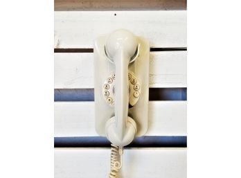 Pottery Barn Grand Wall Phone Ivory Retro 80's Style