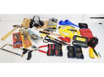 Hand Tools & Accessories Mixed Lot-Zircon Stud Finder, Drill Bits, Sear 200 Ft Tape Reel And More