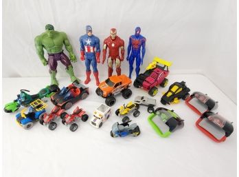 Superhero Figurines, Cars, Trucks And More