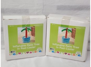 Two New Sealed Inflatable Palm Tree In Pool Coolers