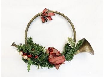 Vintage Brass Christmas Holiday French Horn