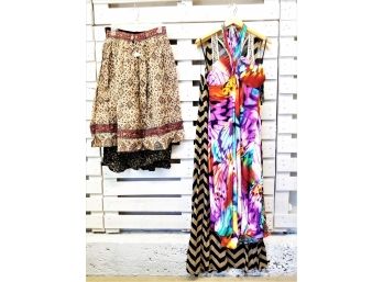 5 Women's Summer Dresses And Skirts  Sizes Are 1XL And 2XL A