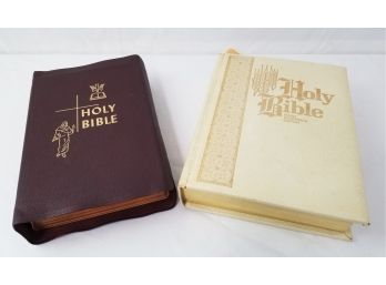 Two Holy Bibles King James Edition And The Catholic Press Edition