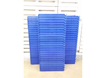 Seventy Five Lewis Bins SB2404-7 Royal Blue Stacking Parts Bins - 24l X 6.5'w X 4'h -Made In USA