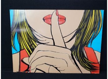 IKEA Solmyra Modern Pop Art Sssshhh Wall Art By Artist Deborah Azzopardi