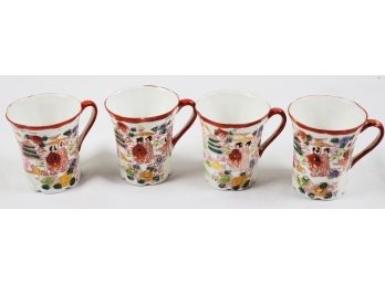 Vintage Japanese Hand Painted Tea Cups