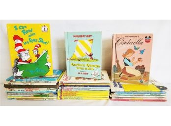 Thirty-One Vintage Children's Books Curious George, Dr. Suess, Walt Disney & More