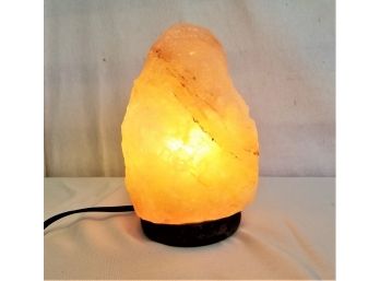 Himalayan Salt Lamp With Wood Base