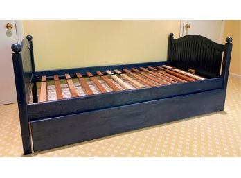 Navy Twin Bed With Trundle