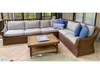 Outdoor Wicker Sectional - 2 Pcs