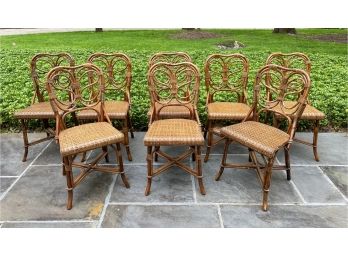 Set Of 8 Rattan Chairs