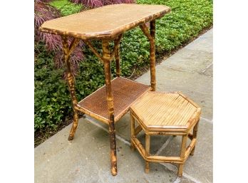 Bamboo Table And Stool