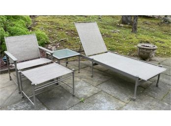 Lounge Chair, Chair And Ottoman, Plus Side Table - GREAT CONDITION