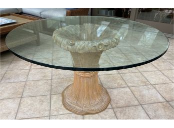 Glass Top Dining Table And Interesting Base