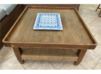 Coffee Table With Wrapped Rope Bottom