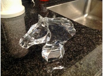 Baccarat Crystal Horse's Head - Weston Pickup
