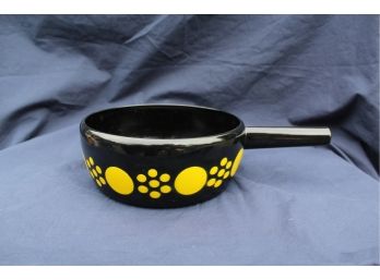 MCM Vintage MOD Enamel Swiss Perk Polka Dot Fondue Pot