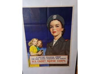 Excellent 1945 WWII Poster - U.S. Cadet Nurse Corps