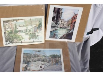 Collection Of 3 Small Lithographs By Artist Signed SID - Signed & Numbered