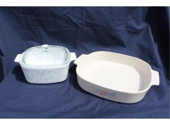 2 Corning Ware Casserole Dishes