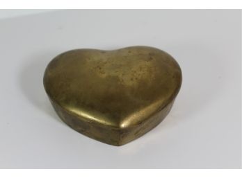 Amazing Vintage Brass Keepsake Box - Heart-shaped