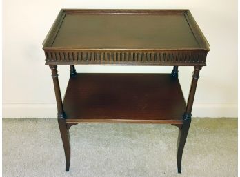 Mahogany End Table With One Shelf