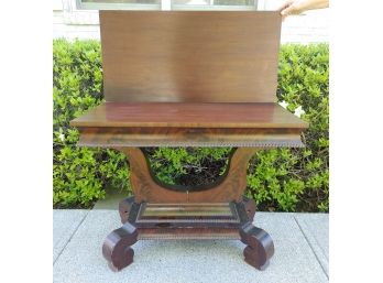 19th C. Empire Mahogany Game Table