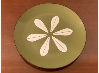 Cathrineholm Olive Green Lotus Leaf Enamelware Plate