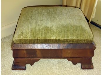 Empire Mahogany & Upholstered Foot Stool